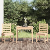  3 Piece Garden Bistro Set Solid Wood Pine