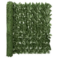  Balcony Screen with Dark Green Leaves 500x100 cm