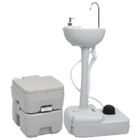  Portable Camping Toilet and Handwash Stand Set
