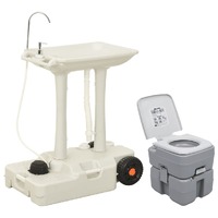 Portable Camping Toilet and Handwash Stand Set