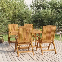  5 Piece Garden Dining Set Solid Wood Teak