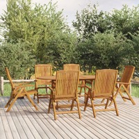  7 Piece Garden Dining Set Solid Wood Teak