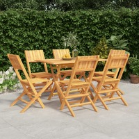  7 Piece Garden Dining Set Solid Wood Teak