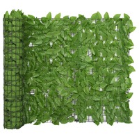  Balcony Screen with Green Leaves 600x100 cm