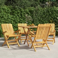  Folding Garden Chairs 4 pcs 61x67x90 cm Solid Wood Teak