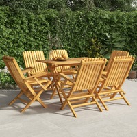  Folding Garden Chairs 6 pcs 61x67x90 cm Solid Wood Teak