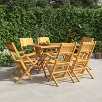  Folding Garden Chairs 6 pcs 55x61x90 cm Solid Wood Teak