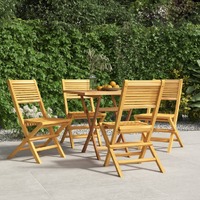  Folding Garden Chairs 4 pcs 47x62x90 cm Solid Wood Teak