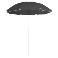  Garden Parasol with Steel Pole Anthracite 180 cm