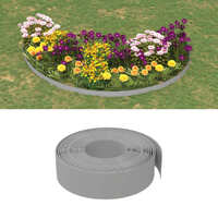  Garden Edgings 2 pcs Grey 10 m 15 cm Polyethylene