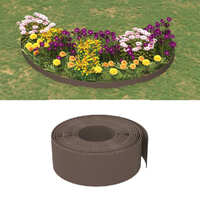  Garden Edgings 2 pcs Brown 10 m 20 cm Polyethylene