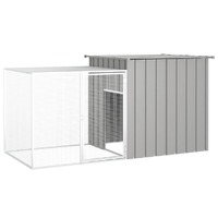  Rabbit Cage Grey 200x91x100 cm Galvanised Steel