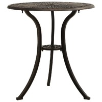  Garden Table Bronze 62x62x65 cm Cast Aluminium