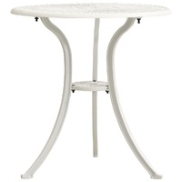  Garden Table White 62x62x65 cm Cast Aluminium