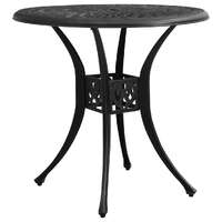  Garden Table Black 78x78x72 cm Cast Aluminium