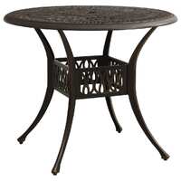  Garden Table Bronze 90x90x74 cm Cast Aluminium
