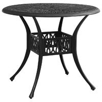  Garden Table Black 90x90x74 cm Cast Aluminium