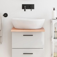  Bathroom Countertop Light Brown 40x60x2 cm Treated Solid Wood