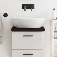  Bathroom Countertop Dark Brown 40x40x4 cm Treated Solid Wood