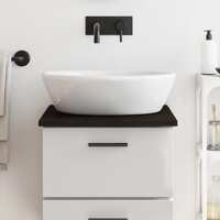  Bathroom Countertop Dark Brown 40x60x2 cm Treated Solid Wood