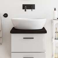  Bathroom Countertop Dark Brown 40x60x4 cm Treated Solid Wood