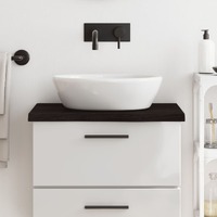  Bathroom Countertop Dark Brown 60x50x4 cm Treated Solid Wood