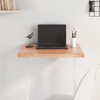  Table Top Light Brown 60x60x4 cm Treated Solid Wood Oak