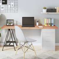  Table Top Light Brown 160x40x4 cm Treated Solid Wood Oak