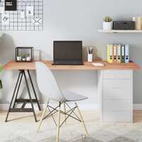  Table Top Light Brown 160x50x4 cm Treated Solid Wood Oak