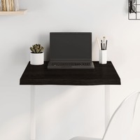  Table Top Dark Brown 60x60x4 cm Treated Solid Wood Oak