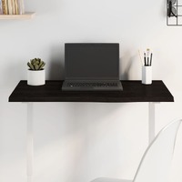  Table Top Dark Brown 80x40x2 cm Treated Solid Wood Oak