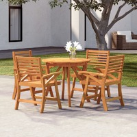  5 Piece Garden Dining Set Solid Wood Acacia