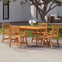  5 Piece Garden Dining Set Solid Wood Acacia