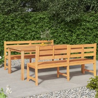  3 Piece Garden Dining Set Solid Wood Teak