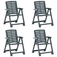  Garden Chairs 4 pcs Plastic Green