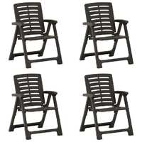  Garden Chairs 4 pcs Plastic Anthracite