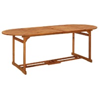  Garden Dining Table 220x90x75 cm Solid Wood Acacia