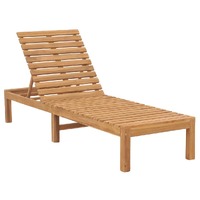  Sun Lounger Solid Wood Teak
