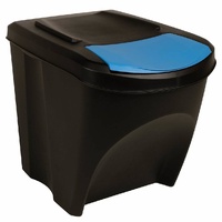  Stackable Garbage Bin Boxes 3 pcs Anthracite 75 L Polypropylene