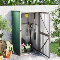  Garden Tool Shed Green 88x89x161 cm Galvanised Steel