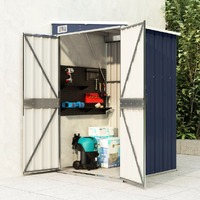  Wall-mounted Garden Shed Anthracite 118x100x178 cm Steel