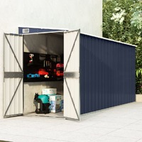  Wall-mounted Garden Shed Anthracite 118x382x178 cm Steel