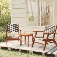 3 Piece Bistro Set Solid Acacia Wood