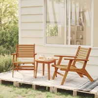  3 Piece Bistro Set Solid Acacia Wood
