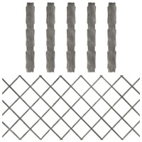  Trellis Fences 5 pcs Grey Solid Firwood 180x80 cm