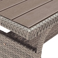  Garden Table Grey 120x70x66 cm Poly Rattan