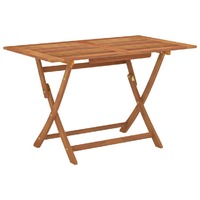  Folding Garden Table 120x70x75 cm Solid Eucalyptus Wood
