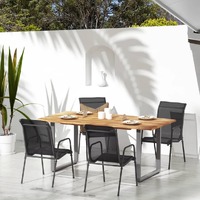  Garden Chairs 4 pcs Steel and Textilene Black