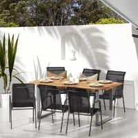  Garden Chairs 6 pcs Steel and Textilene Black