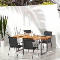  Garden Chairs 4 pcs Steel and Textilene Black
